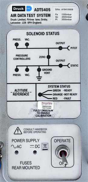 Avionics  - Druck ADTS405 Aircraft Air Data Test Set