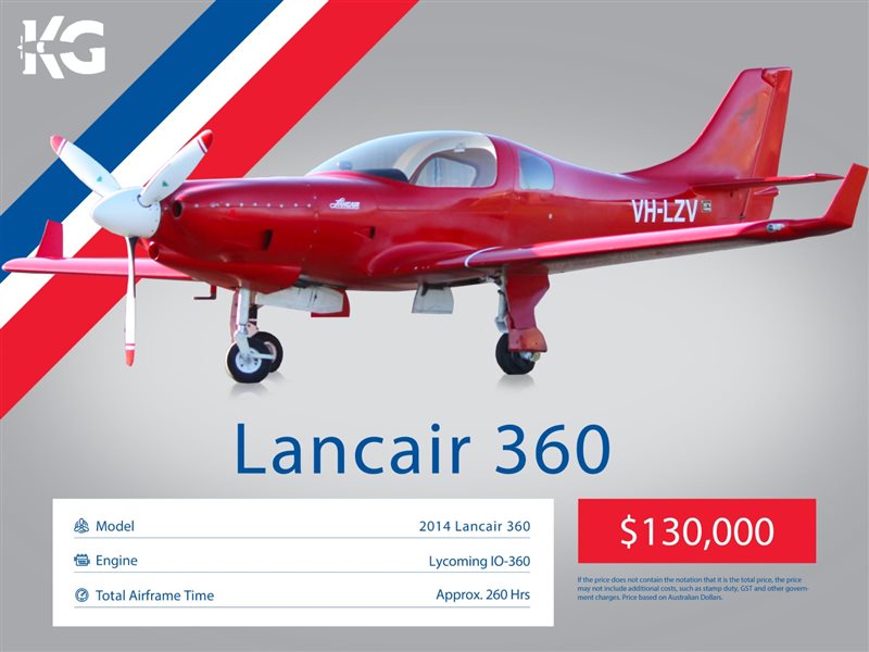 2014 Lancair 360 Aircraft | Aircraft Listing | Plane Sales Australia