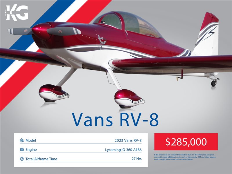 2023 Vans RV8 Aircraft