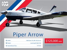 1968 Piper Arrow 180 Aircraft