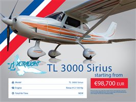 2020 TL Ultralight Sirius 3000 Aircraft