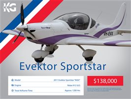 2011 Evektor Sportstar Max Aircraft